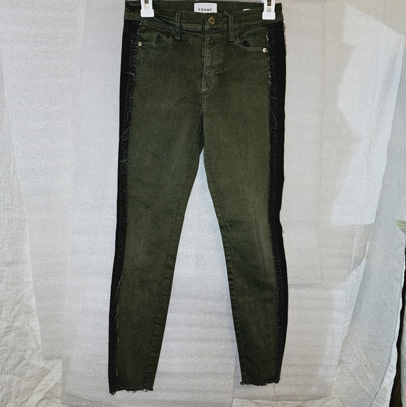 Frame denim Jeans Le High Skinny in Military - - Picture 4 of 8